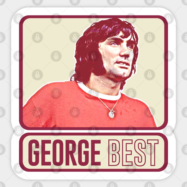 George Best /// Retro Fan Art Design Sticker by DankFutura
